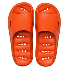 Block Mart 女性用防滑eav浴室拖鞋, 橘色, 1個
