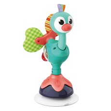 Hola Toys 嬰幼兒可愛孔雀吸盤觸感發展玩具, 1個, 混合顏色