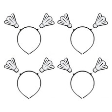 LivingDA 羽球髮箍 4入, 1個, 混合顏色