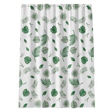 THE ZAKKA PEVA防水浴室植物風浴簾, 1個, A款