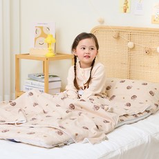 베베누보 DIY 모달 인견 낮잠이불 + 모달블랭킷 + 솜패드 + 속베개 + 부직포가방 풀세트 분리형, 프레즐리