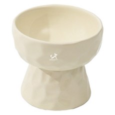 DING DONG PET 寵物閃亮陶瓷餐碗 一般型, 象牙白, 1個