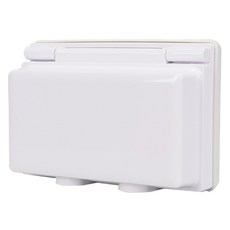 WONHA BO 嵌入式插座 防雨型 2孔 橫式 Mireu 白色, 1個