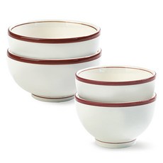 시라쿠스 메이플 공기 대접 세트, 라인브라운, 공기 2p + 대접 2p, 2세트