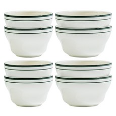 Syracuse CHINA 紐約 Kingsin 飯碗 + 大碗套組, 4套, 飯碗 4p + 大碗 4p, 卡丁綠