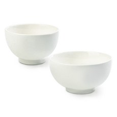 Syracuse CHINA 楓木空氣碗套裝, 湯碗+飯碗, 1組, 素色白款