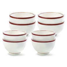 Syracuse CHINA 楓木空氣碗套裝, 湯碗+飯碗, 4組, 線條棕款