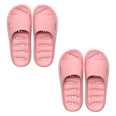 女性用 Block Mart 防滑 eav 浴室拖鞋, 2個, 粉紅色