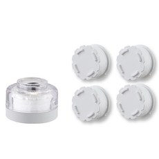 PURESOO 洗臉盆用過濾頭 + 補充濾心4入組, 白色, 1套