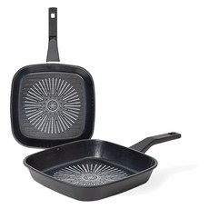 인터쿡 클래식 후라이팬세트 2개, 블랙, 사각팬 27cm + 사각팬 27cm, 1세트