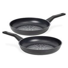 interCOOK 經典平底鍋2件組, 1套, 平底鍋 20cm+平底鍋 20cm, 黑色