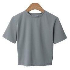 Chic Black 女款 Rinneje 圓領短版修身短袖防曬T恤 cpbw96k45, 卡其色