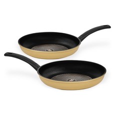 interCOOK 鑽石塗層不沾鍋具, 黃色, 平底鍋 24cm, 2個