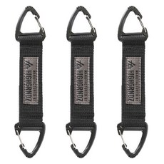 High Grounds 雙向多功能 Gold Zero 相容登山扣 1段, 黑色, 3個