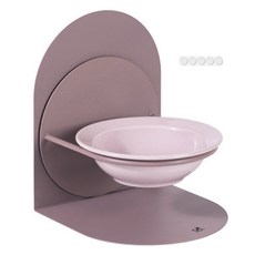 DING DONG PET 寵物磁吸式高度可調陶瓷餐碗, 薰衣草紫, 1個