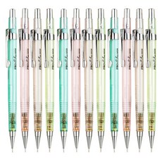 munhwA 透明製圖自動鉛筆 顏色混合, 12個, 0.5mm