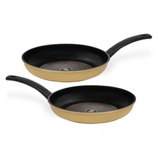 interCOOK 鑽石塗層不沾鍋具, 黃色, 平底鍋 28cm, 2個