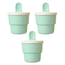 迷你矽膠冰淇淋模具, 3個, 薄荷