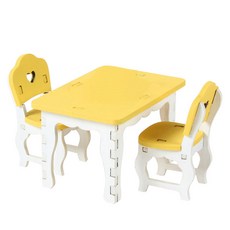 영공방 DIY 나무 모형 식탁세트 입체 조립키트 YM475, 혼합색상, 1개