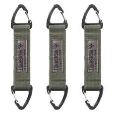 High Grounds 雙向多功能 Gold-Zero 相容登山扣 1段, 橄欖綠, 3個
