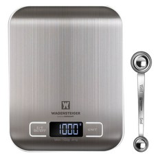 WAGENSTEIGER 計量用品 222磅秤 + 雙面量匙組, 單一顏色, 1kg, 單一商品