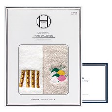 Songwol 松月 節日棉製毛巾2條禮盒組+購物袋 160g, 隨機出貨(毛巾), 1組