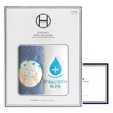 Songwol 松月 HOTEL COLLECTION Dayclean 毛巾 洗臉毛巾 150g 30支棉紗 2入 + 購物袋, 1個, 隨機出貨