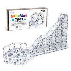 GabeFamily 嘉貝磁力片 水晶 KS6560 59片, 無色透明, 1個