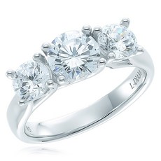 로이드 여성용 18K 다이아몬드 2ct 트리플 스톤 반지 LRD24052D