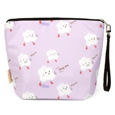 semoms 兒童用保溫保冷雙面防水袋, 抱抱萌寵 紫色