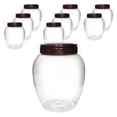 透明醃漬罐+黑色蓋子組, 9組