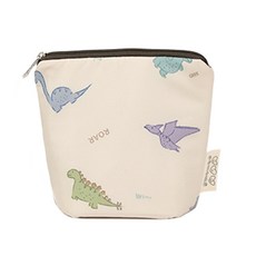 semoms 兒童用保溫保冷雙面防水袋, 恐龍樂園米色