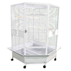 리프패럿 앵보장 오각 초대형 새장 CC4242, 화이트, 1개