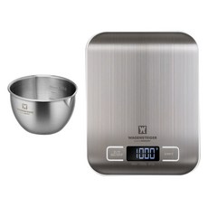 WAGENSTEIGER 計量用品 222 磅秤 + 攪拌碗 300ml 套組, 單一顏色, 1kg, 單一商品
