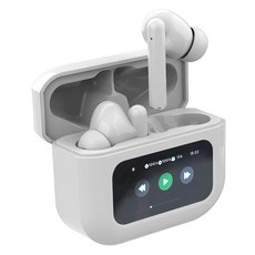 액센 LED 한글 스크린 ANC 블루투스 이어폰 N700 화이트 5.5시간 방수가능