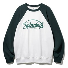 앨빈클로 남녀공용 스피닝 래글런 오버핏 맨투맨 MAR535