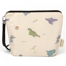 semoms 兒童用保溫保冷雙面防水袋, 恐龍樂園米色