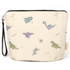 semoms 兒童用保溫保冷雙面防水袋, 恐龍樂園米色