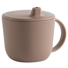 TACKAON 韓國製造 方形Ecogen嬰幼兒用鴨嘴杯, 320ml, 棕色, 1個