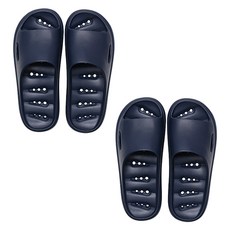 Block Mart 男性用防滑eva浴室拖鞋, 海軍藍, 2個