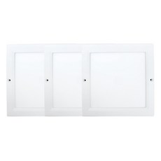 閃電牌 LED 方形平板吸頂燈 20W 3入 + Seotong 膠帶組, 晝光色(吸頂燈), 白色(膠帶), 1套