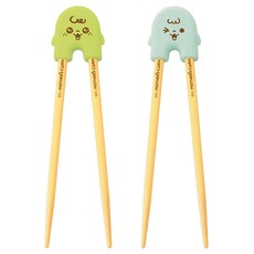 MOTHER'S CORN Rice2C 油修正筷, 綠色(輔助套)+薄荷綠(輔助套)+筷子(單色), 輔助套+筷子, 1組