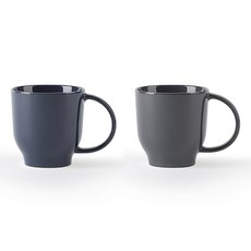 탁가온 고유 오리진 머그컵 2종 세트 360ml, DarkGrey + Navy, 1세트
