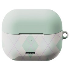 누아트 갤럭시 버즈3프로 그린컬렉션 디자인 하드케이스, 버즈3, 아가일, 1개