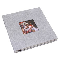 언헤브 부착식 사진 스크랩 앨범 28 x 27 x 2.6 cm, A 그레이