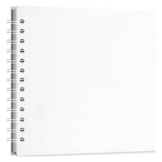 언헤브 스크랩 사진 앨범 17.78 x 17.78 x 1.09 cm, H화이트