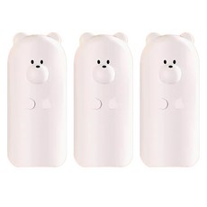 Wonder Papa 鉸鏈用防關門可愛小熊造型, 白色, 3個