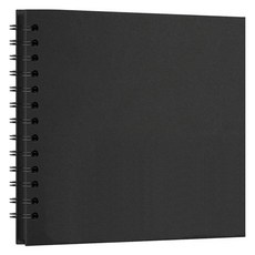 언헤브 스크랩 사진 앨범 17.78 x 17.78 x 1.09 cm, A블랙