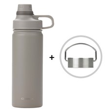 Glasslock Dual Lid雙替換蓋保溫瓶 A款, 1個, 500ml, 沙漠灰