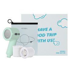 Bareun Soo 旅行用迷你蓮蓬頭+高級濾芯 2入, 1組, 薄荷綠